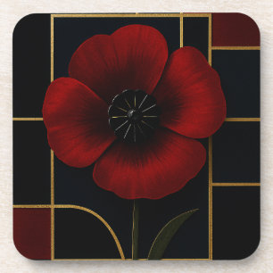 California PoppyHard Kunststoff Untersetzer