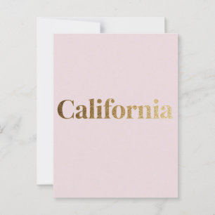 California Postcard - Fett Typografisches Design m Postkarte