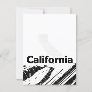 California Postcard - Fett zentrierte Typografie Postkarte