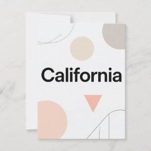 California Postcard - Trendy Text Postkarte