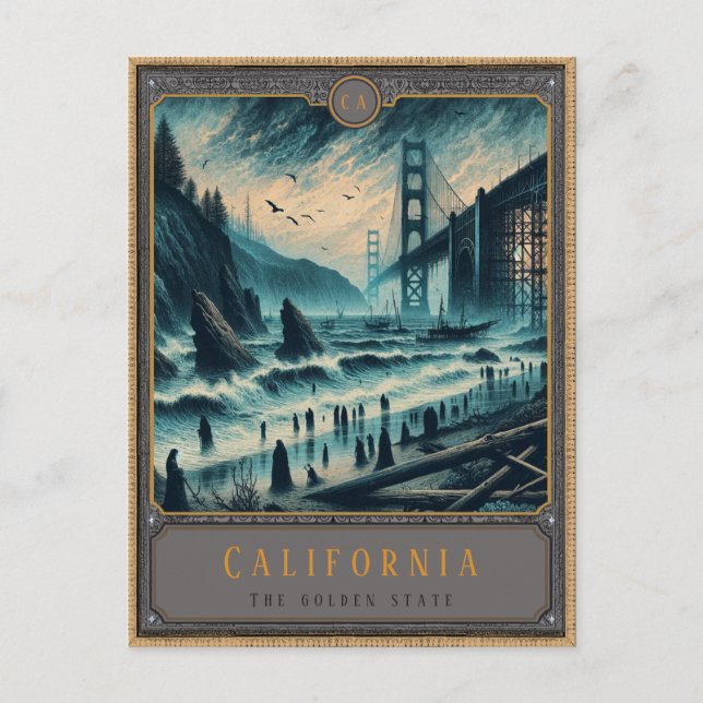 California | Postkarte Gothic Art (Vorderseite)