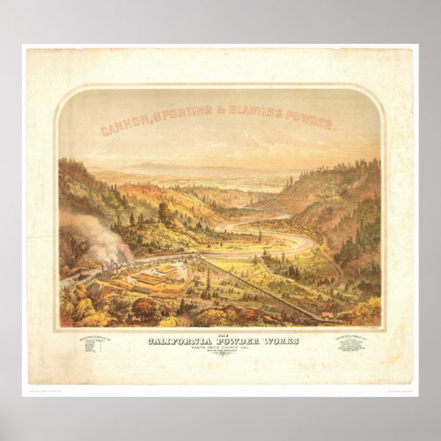 California Powder Works in Santa Cruz (0195A) Poster (Vorne)
