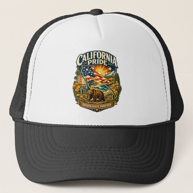 California Pride Golden State Forever Mütze (Vorderseite)