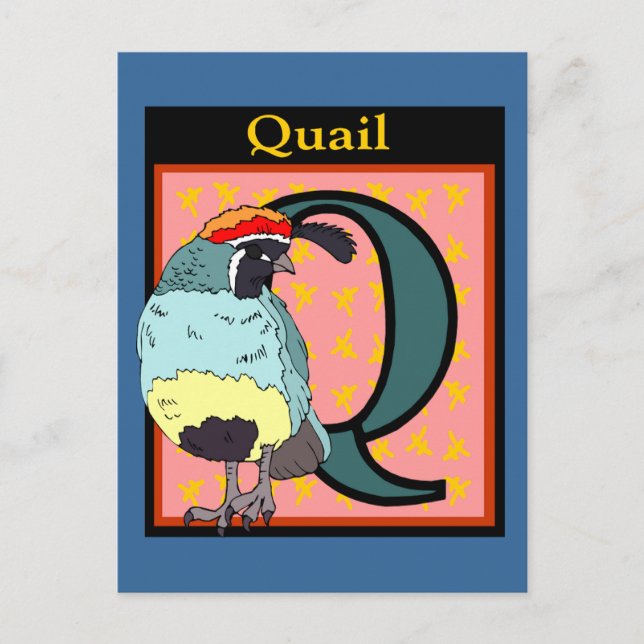 California Quail Bird Postkarte (Vorderseite)
