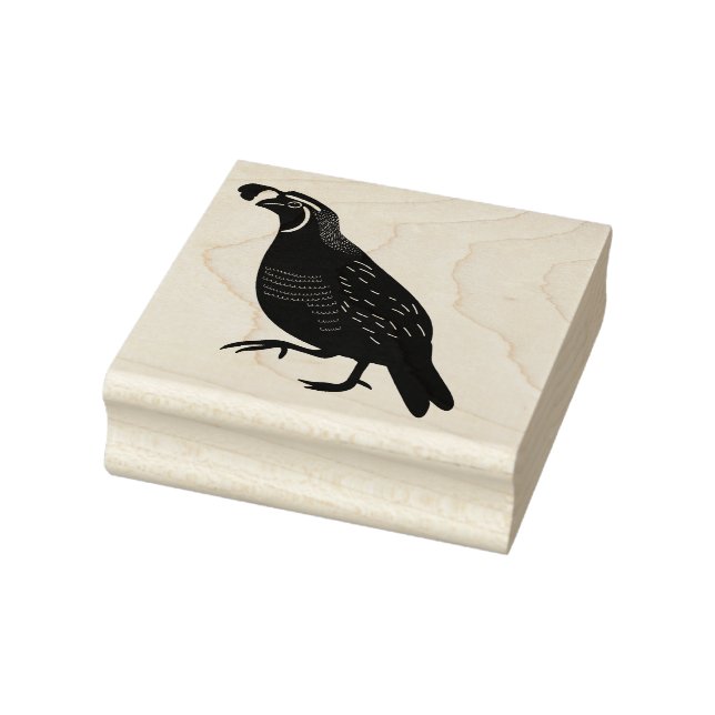 California Quail Staat Bird Illustration Gummistempel (Stempel)
