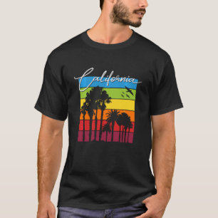 California Rainbow Palm Trees Cali Souvenir T-Shirt