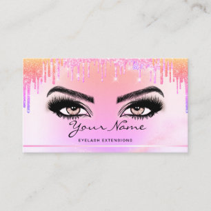 California Rainbow Trendy Tropfens Lashes Skript Visitenkarte