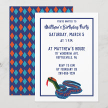 California Red Side Garter Snake Birthday Party