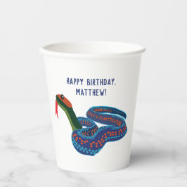 California Red Sided Garter Snake Birthday Party P Pappbecher