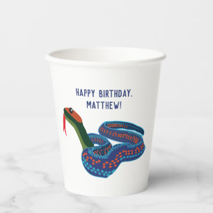 California Red Sided Garter Snake Birthday Party P Pappbecher