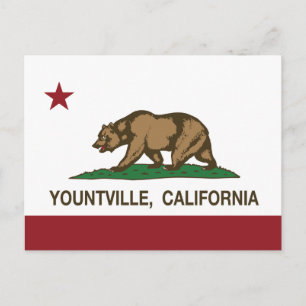 California REpublic Flag Yountville Postkarte