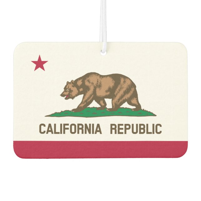 California Republic state flag car air freshener Autolufterfrischer (Vorderseite)