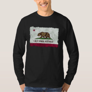 California Republik Cali Distressed Los Angeles Fl T-Shirt
