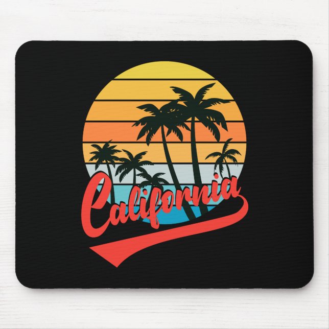 California Retro Sunset Mouse Pad Mousepad (Vorne)