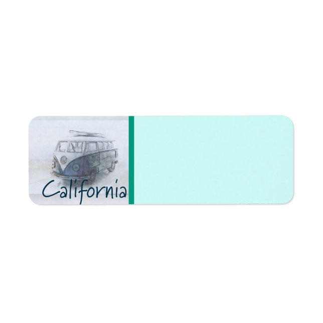 California Return Address Label (Vorne)