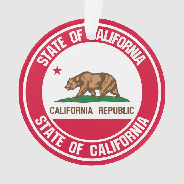 California Round Emblem Ornament (Vorderseite)
