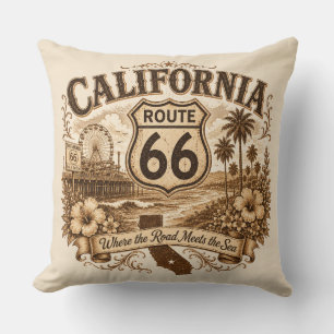 California Route 66 Santa Monica Dekorationsstil Kissen