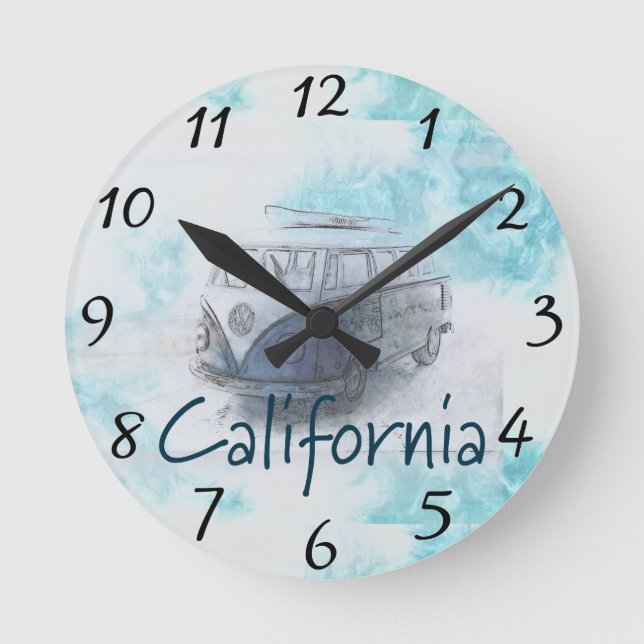 California Runde Wanduhr (Vorderseite)