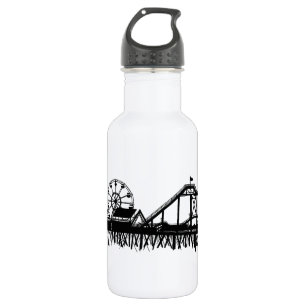 California Santa Monica CA Pier Beach Ferris Wheel Edelstahlflasche