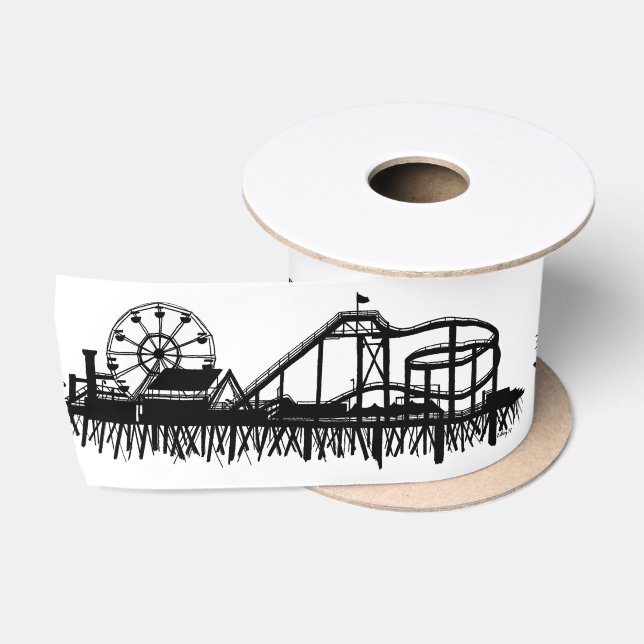 California Santa Monica CA Pier Beach Ferris Wheel Satinband (Spule)