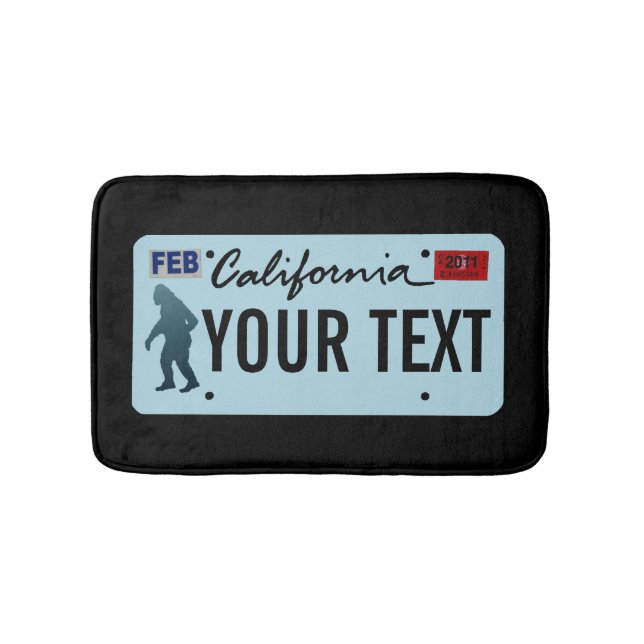 California Sasquatch License Plate Badematte (Vorderseite)