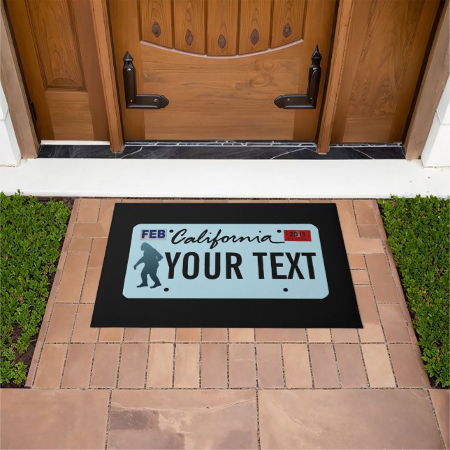 California Sasquatch License Plate Fußmatte (Außenbereich)