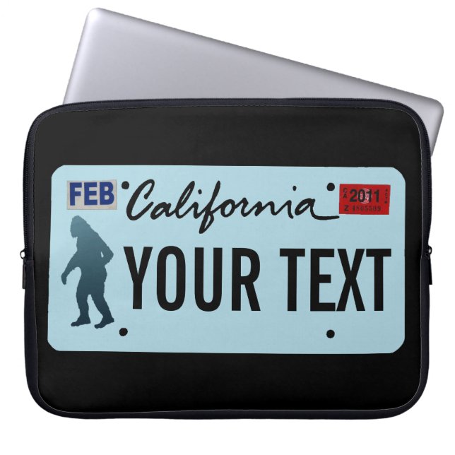 California Sasquatch License Plate Laptopschutzhülle (Vorderseite)