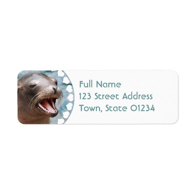 California Sea Lion Adresse de retour Étiquettes (Devant)