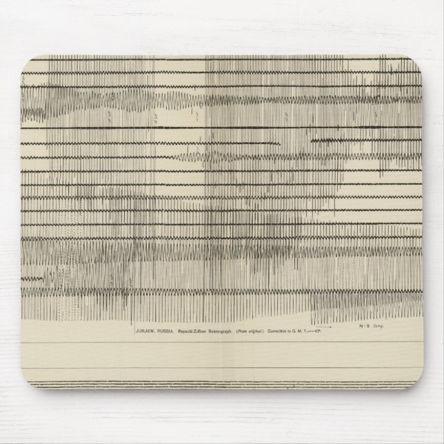 California Seismogramm 10 Mousepad (Vorne)