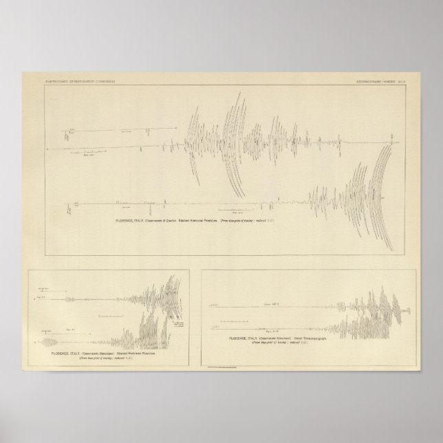 California Seismogramme 6 Poster (Vorne)