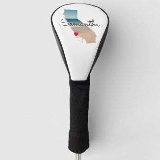 California Shape Heart Photo  Golf Headcover