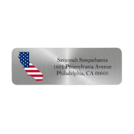 California Silver Staat American Flag Patriotic