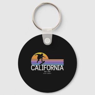 California Skate Company Retro Skater Sonnenunterg Schlüsselanhänger