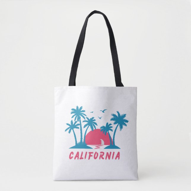 California-Sonnenuntergangsstrand  Tasche (Vorderseite)