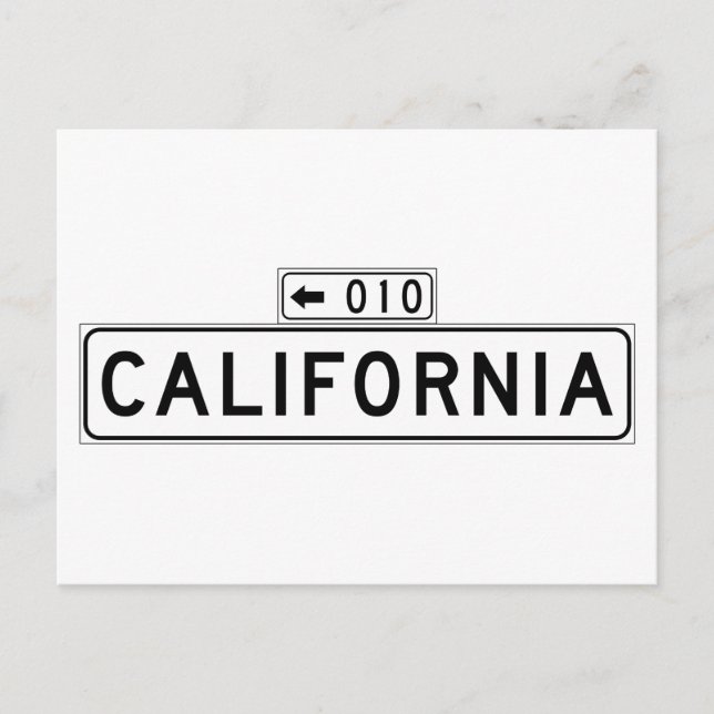 California St., San Francisco Street Sign Postkarte (Vorderseite)