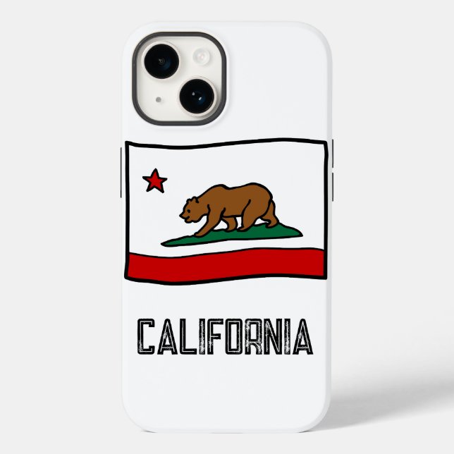 California Staat Bear Case-Mate iPhone 14 Hülle (Rückseite)