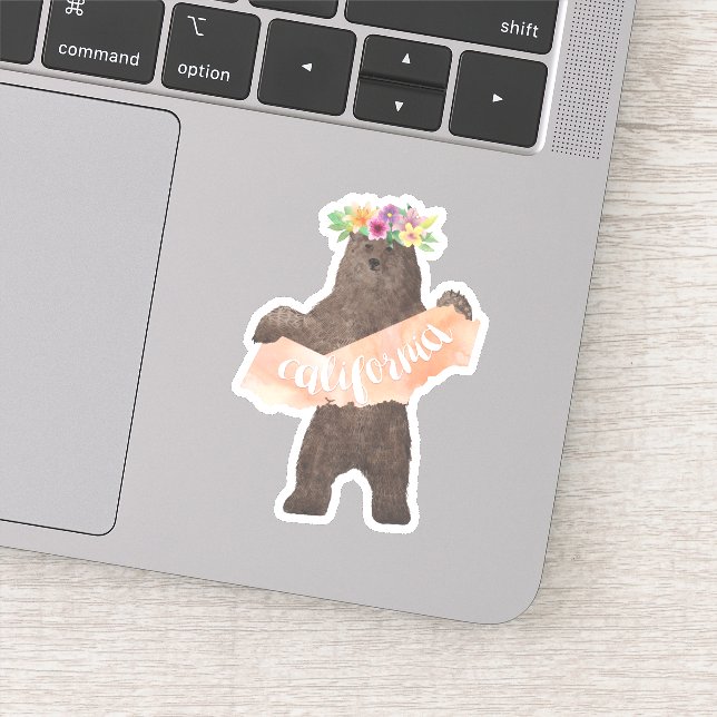 California Staat Boho Bear Aufkleber (Detail)