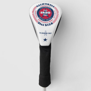 California Staat Circle Custom Golf Head Cover Headcover