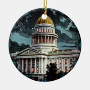 California Staat Hauptstadt Mondlicht Ornament