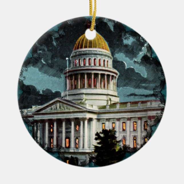 California Staat Hauptstadt Mondlicht Ornament (Vorne)