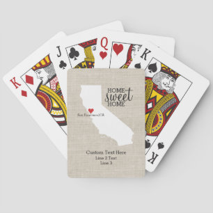 California Staat Liebe Zuhause Sweet Zuhause Custo Spielkarten
