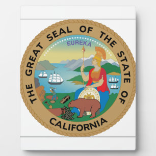 California Staat Siegel Fotoplatte