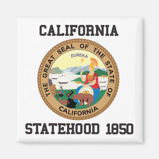 California Staat Siegel Magnet (Vorne)