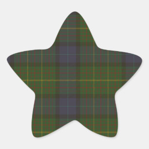 California Staat Tartan Stern-Aufkleber
