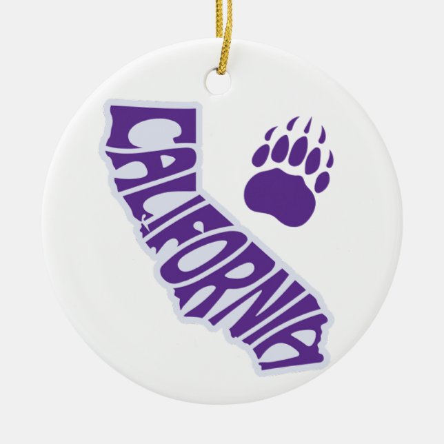 California Staat Weihnachtsbaum Keramik Ornament (Vorne)