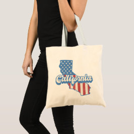 California Stars & Stripes Silhouette Tragetasche