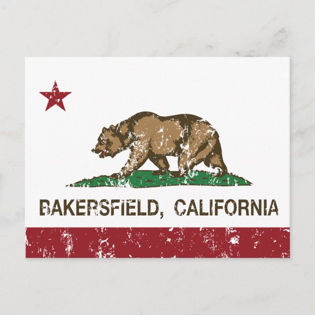 California State Flag Bakersfield Postkarte (Vorderseite)