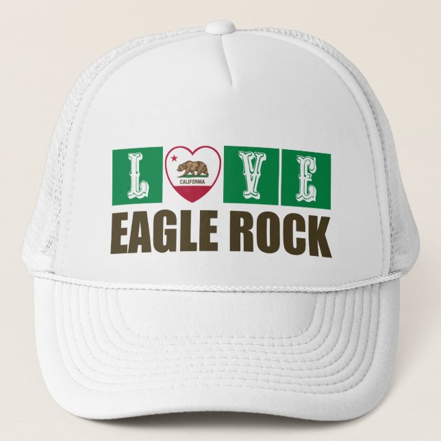California State Flag Heagle Rock Truckerkappe (Vorderseite)