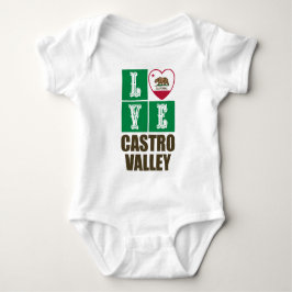 California State Flag Heart Castro Valley Baby Strampler
