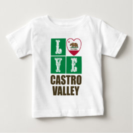 California State Flag Heart Castro Valley Baby T-shirt